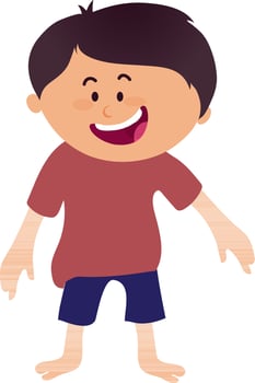 Cartoon character of a little boy. vector