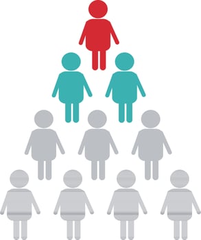 Flat illustration of a people icon. vector