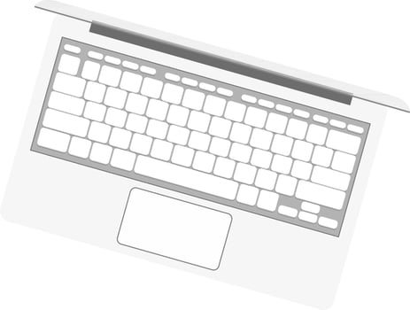 Illustration of an open laptop. vector