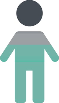 Vector man sign or symbol in flat style.