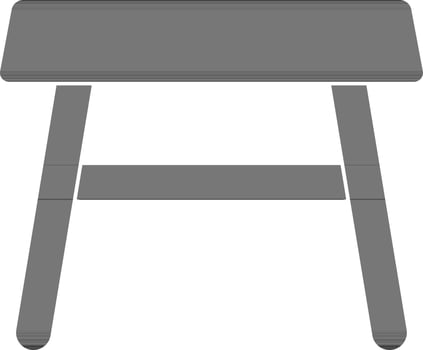 Silhouette style of stool icon made with wood. vector