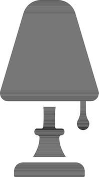 Flat style black lamp on white background. vector