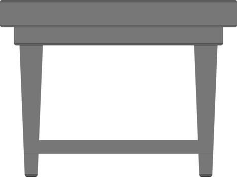 Illustration of a black table on white background. vector