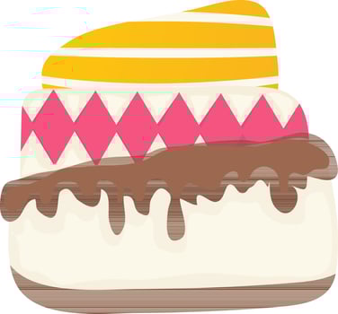 Colorful cake flat style icon. vector