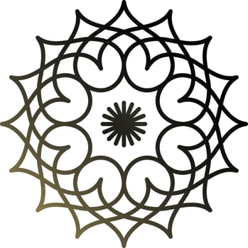 Black shiny flower design. vector