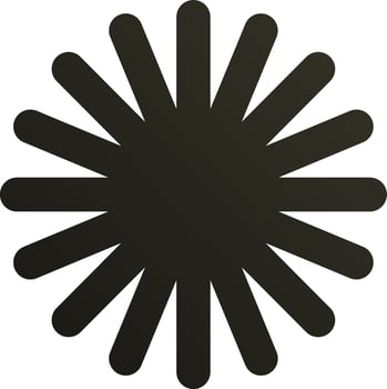 Black flower design on white background. vector