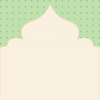 Islamic mosque door in frame design. vector