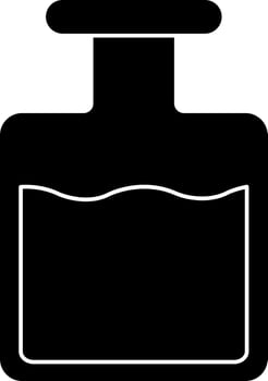Liquid Bottle Icon or Symbol in Black Color. vector