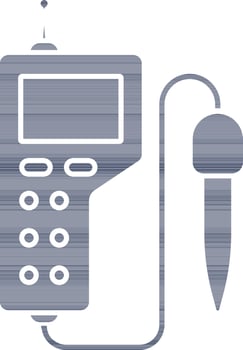 Vector Illustration Of PH Meter in Blue and White Color.