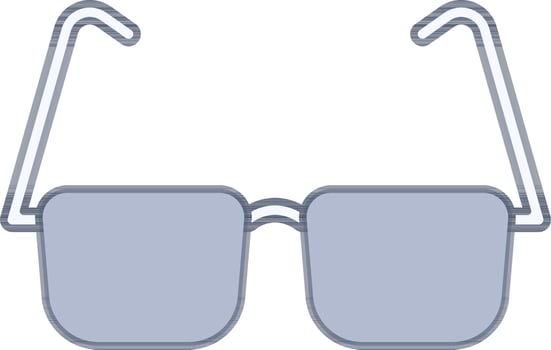 Eyeglasses Icon In Blue And Gray Color. vector