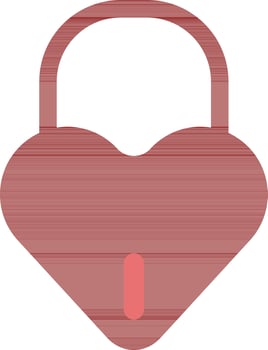 Isolated Heart Lock Icon in Flat Style. vector