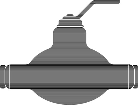 Illustration of a black valve pipe. vector