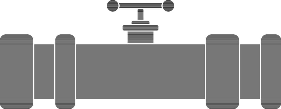 Illustration of a black valve pipe. vector