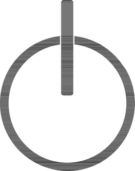 Power button icon in silhouette for multimedia concept. vector