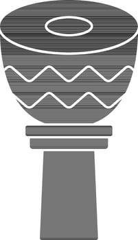 Vector Illustration of Djembe Drum in Glyph Style.