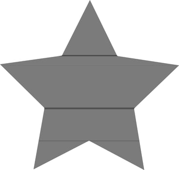 Black star in flat style. vector