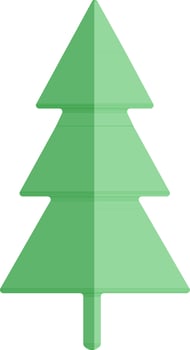 Green tree in flat style. vector