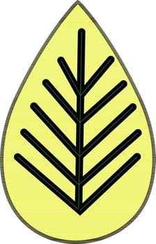 Green and black leaf. vector