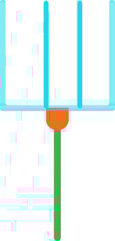 Isolated rake in flat style. vector