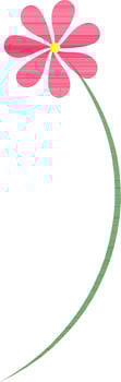Isolated illustration of flower. vector