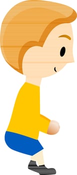Cartoon caracter of a boy. vector