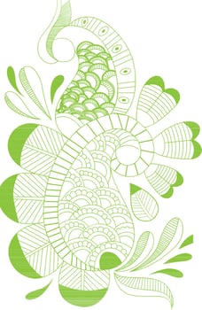 Green floral design. vector