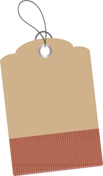 Illustration of a blank tag or label. vector