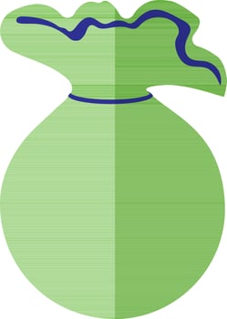 Half shadow of money bag icon for cash concept. vector