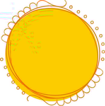 Illustration of yellow frame with orange outline. vector