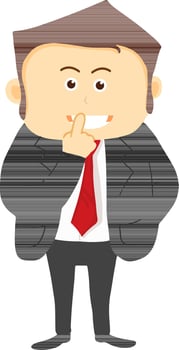 Cartoon character of a businessman. vector