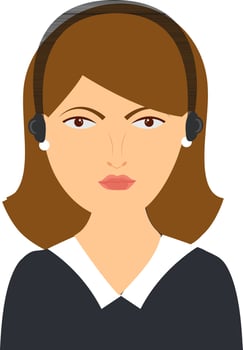 Young lady character. vector