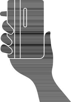 Hand holding payment card. vector