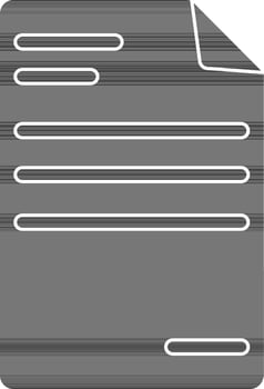 black and white blank document. vector