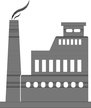 Flat illustration of Industrial processing plant. vector