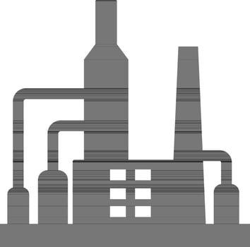 Flat icon of Oil Machinery in black color. vector
