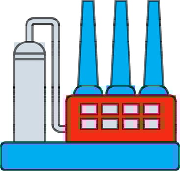 Isolated illustration of industrial icon. vector
