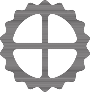 Valve in black color. vector