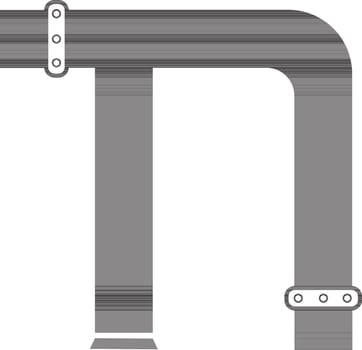 Black and white pipeline. vector