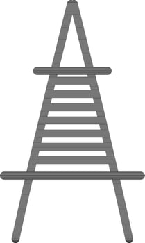 Icon of power line tower in flat style. vector