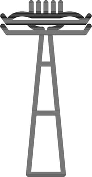 Illustration of high power line tower. vector