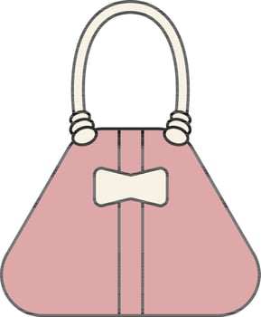 Isolated Modern Stylish Female Handbag Icon in Flat Style. vector