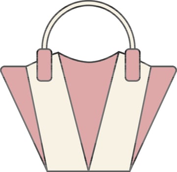 Illustration of women Handbag Icon in Flat Style. vector