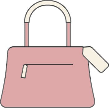Women Handbag Icon in Line Art. vector