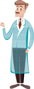 Character of a young man in formal dress. vector