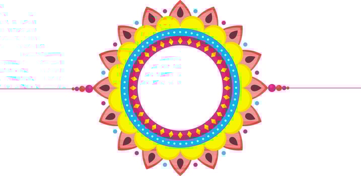 Decorated rakhi for Raksha Bandhan. vector