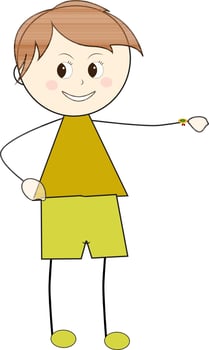 Character of a funny boy. vector