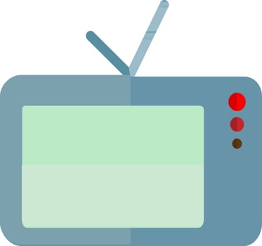 Flat style old television screen icon. vector