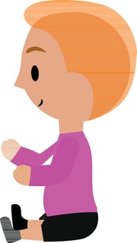 Cartoon character of a cute little boy. vector