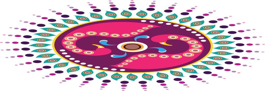 Hand drawn beautiful rangoli design. vector
