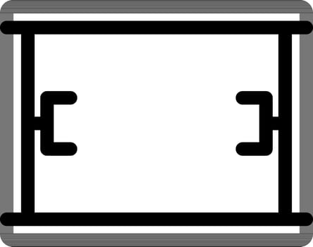 Football Court Icon in Thin Line Art. vector